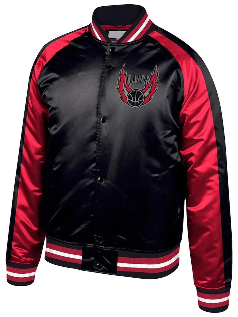 Mitchell & Ness BLAZERS XL red black satin snap up varsity jacket